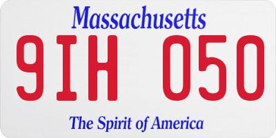 MA license plate 9IH050