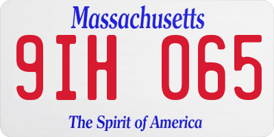 MA license plate 9IH065
