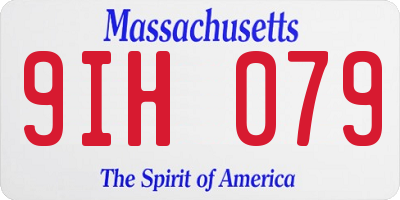 MA license plate 9IH079
