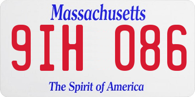 MA license plate 9IH086