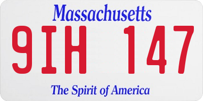 MA license plate 9IH147