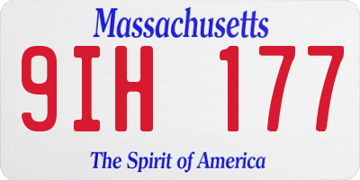 MA license plate 9IH177