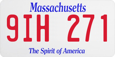 MA license plate 9IH271