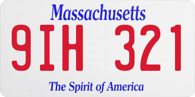 MA license plate 9IH321