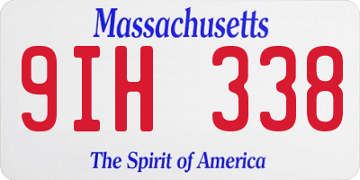 MA license plate 9IH338
