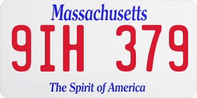 MA license plate 9IH379