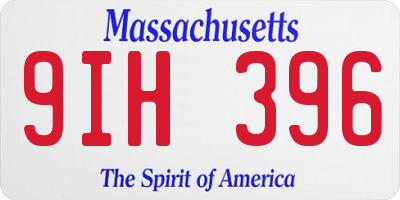 MA license plate 9IH396