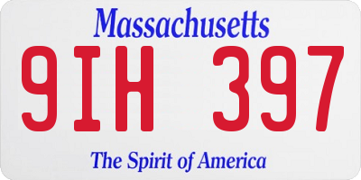MA license plate 9IH397