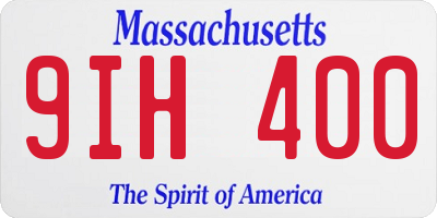 MA license plate 9IH400