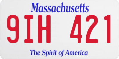 MA license plate 9IH421