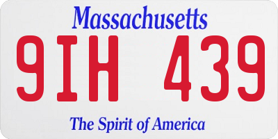 MA license plate 9IH439
