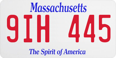 MA license plate 9IH445