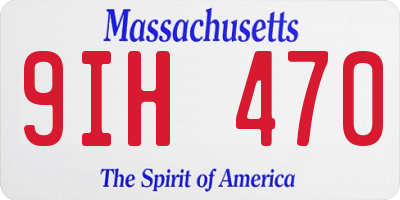 MA license plate 9IH470