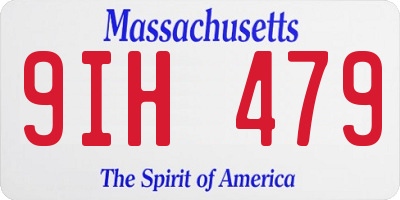 MA license plate 9IH479