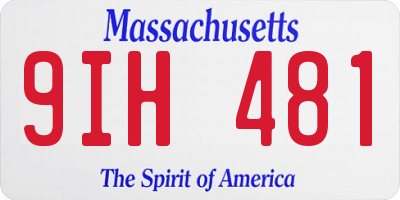 MA license plate 9IH481