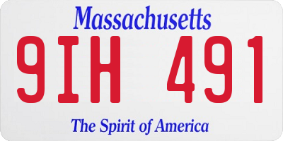 MA license plate 9IH491