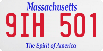 MA license plate 9IH501