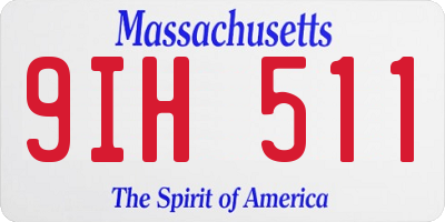 MA license plate 9IH511