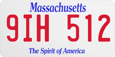 MA license plate 9IH512