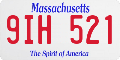 MA license plate 9IH521