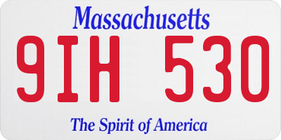 MA license plate 9IH530