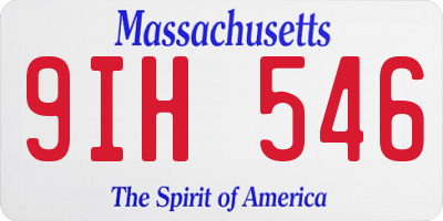 MA license plate 9IH546