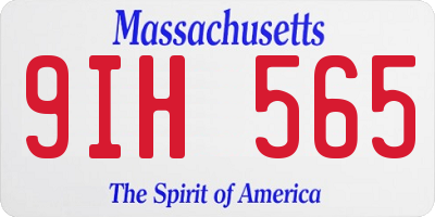 MA license plate 9IH565