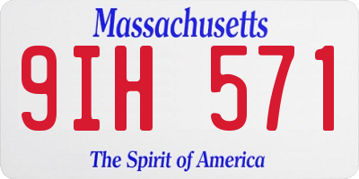 MA license plate 9IH571