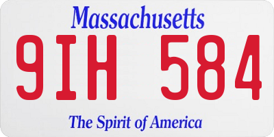 MA license plate 9IH584
