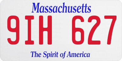 MA license plate 9IH627