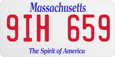 MA license plate 9IH659