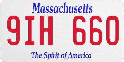 MA license plate 9IH660