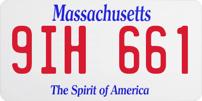 MA license plate 9IH661