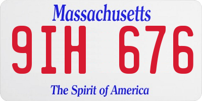 MA license plate 9IH676