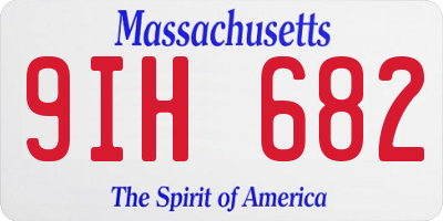 MA license plate 9IH682