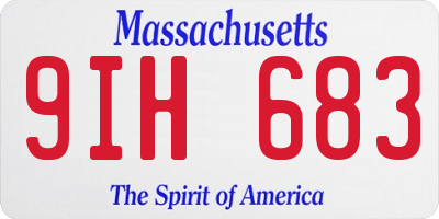 MA license plate 9IH683