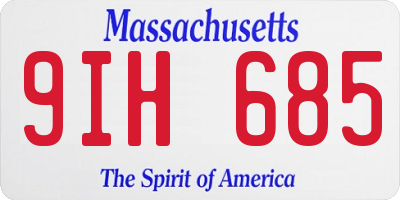 MA license plate 9IH685