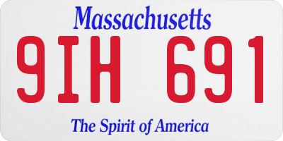 MA license plate 9IH691