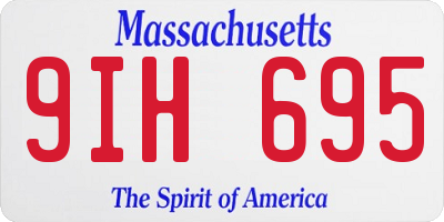 MA license plate 9IH695