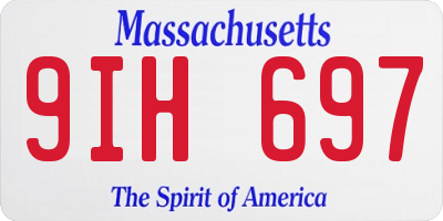 MA license plate 9IH697