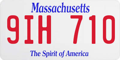 MA license plate 9IH710