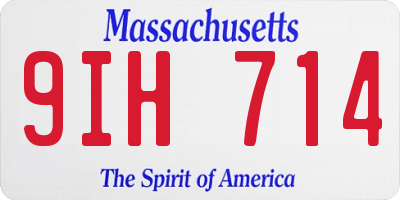 MA license plate 9IH714