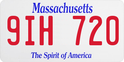 MA license plate 9IH720