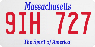 MA license plate 9IH727