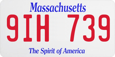 MA license plate 9IH739