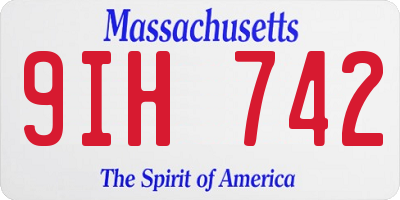 MA license plate 9IH742
