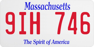 MA license plate 9IH746