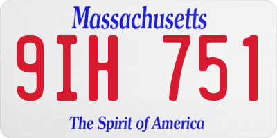 MA license plate 9IH751