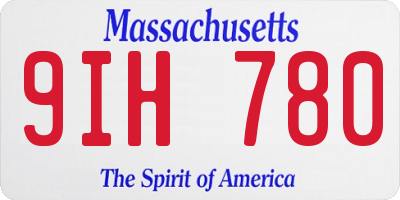 MA license plate 9IH780
