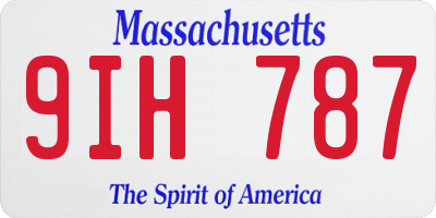 MA license plate 9IH787